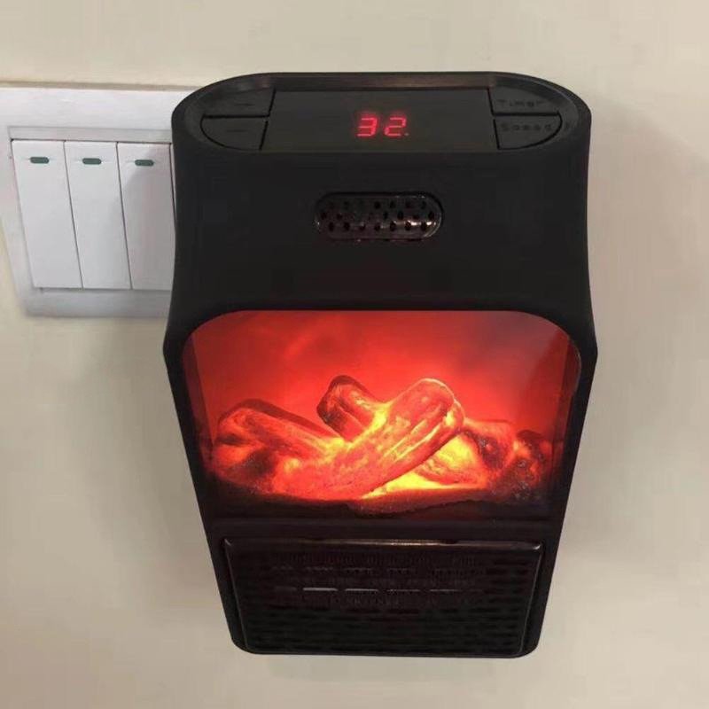 Mini chauffage d'appoint mural Thermoheat avec effet flamme et télécommande