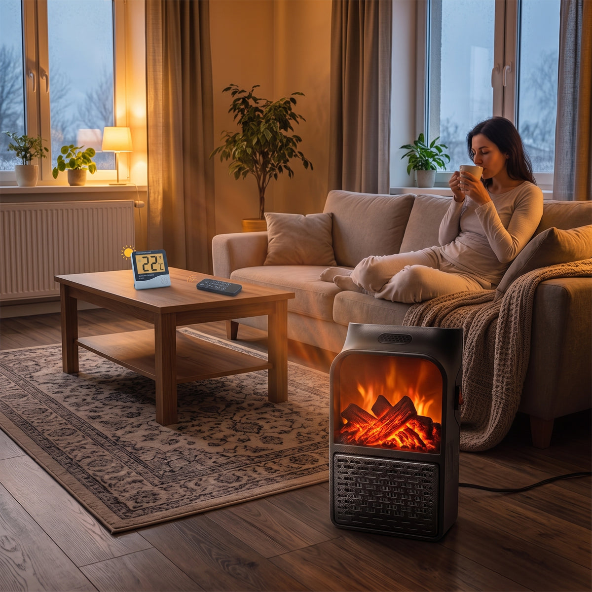 Pièce chaude et ambiance cosy grâce au mini chauffage d'appoint mural Thermoheat