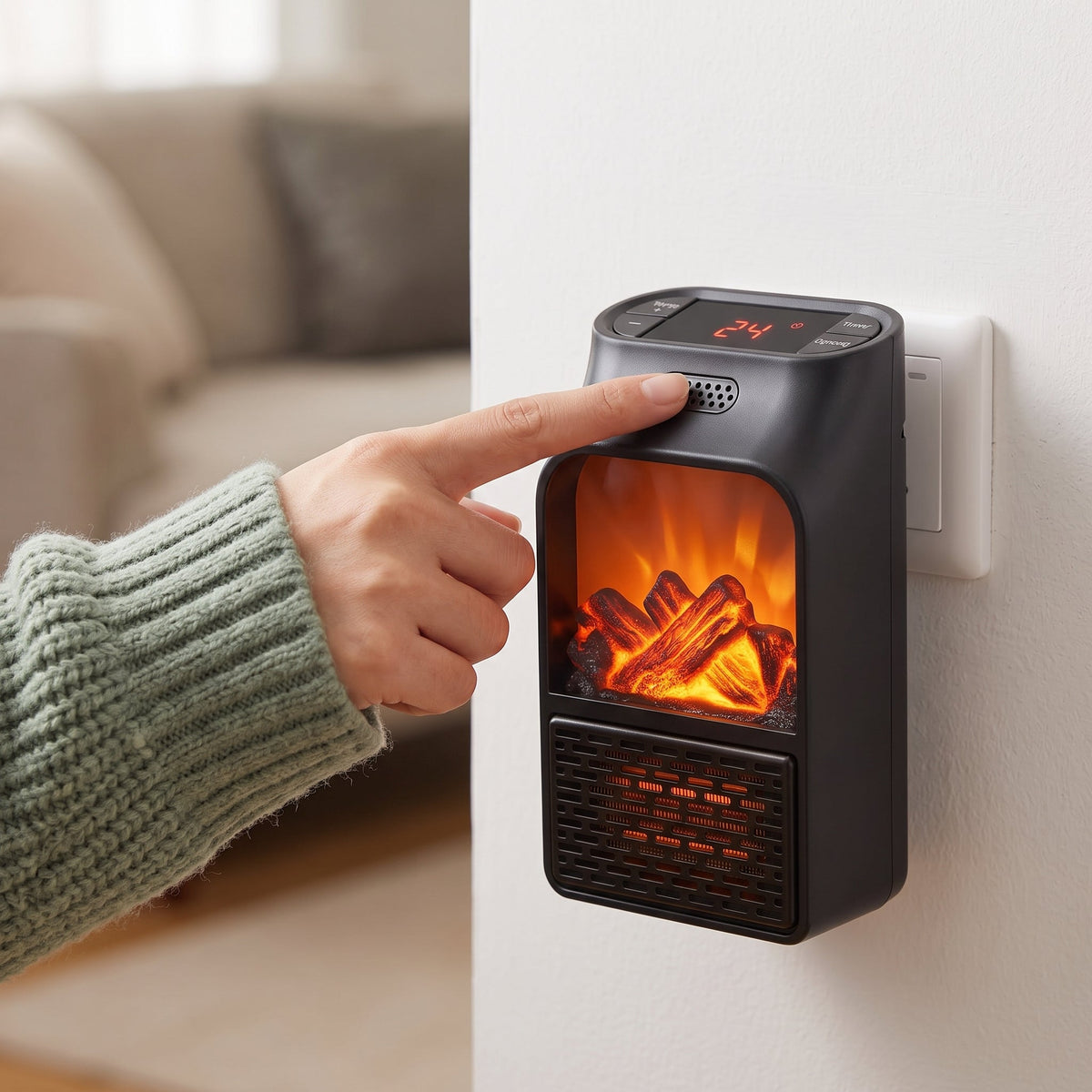 Pièce froide en hiver, avant l'utilisation du chauffage d'appoint Thermoheat