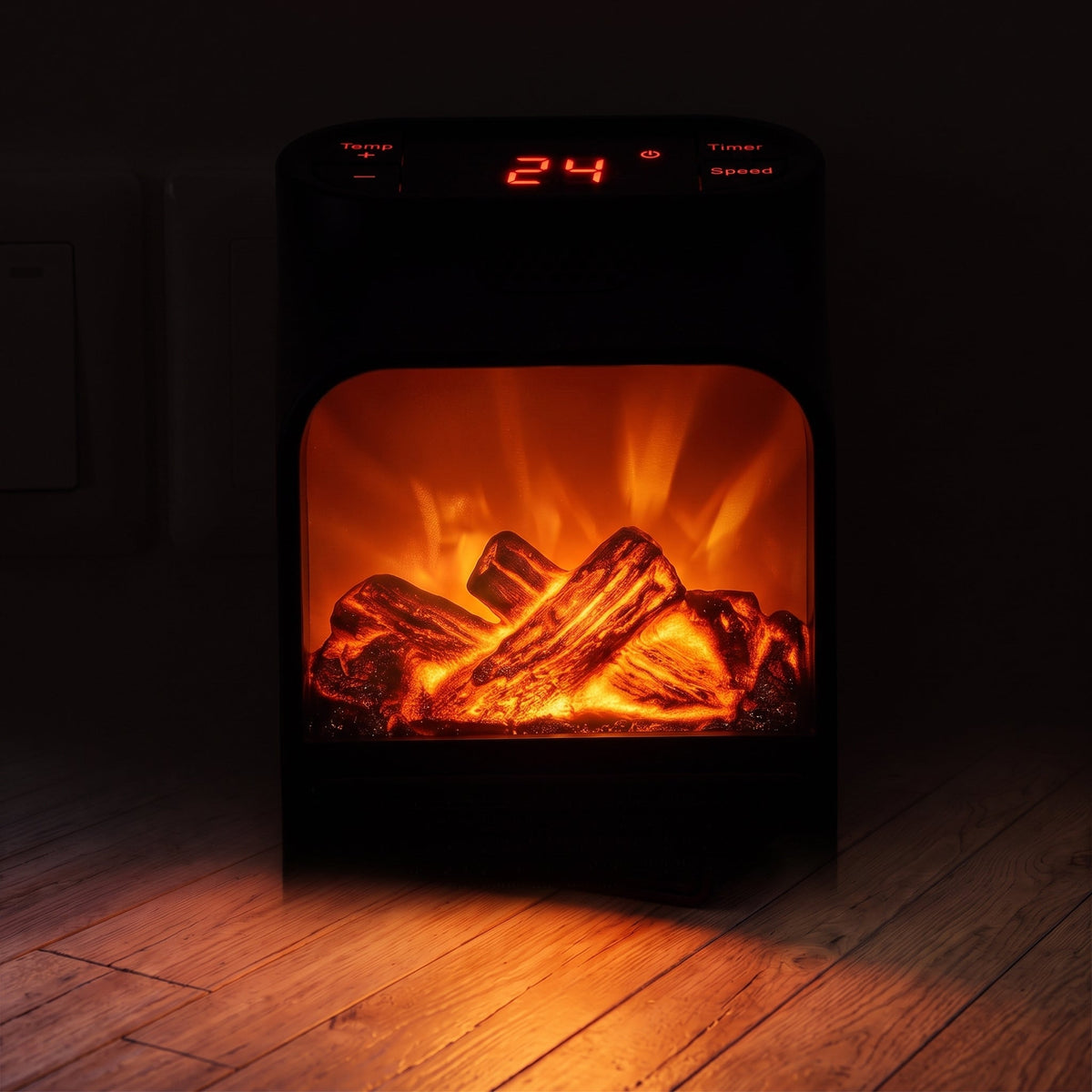Mini Chauffage d'Appoint Électrique 500 W Mural – Effet Flamme & Télécommande - ThermoHeat